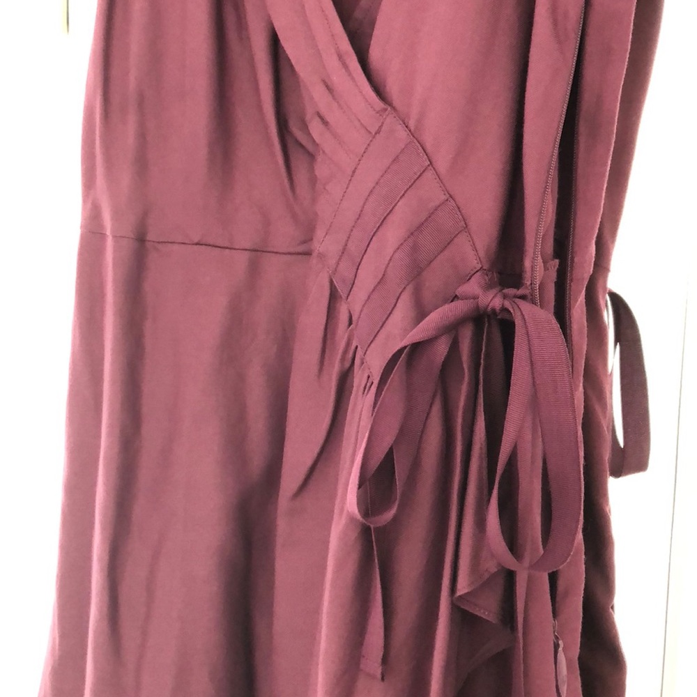 Juicy couture plum maroon faux wrap dress sz 4 - Picture 3 of 4